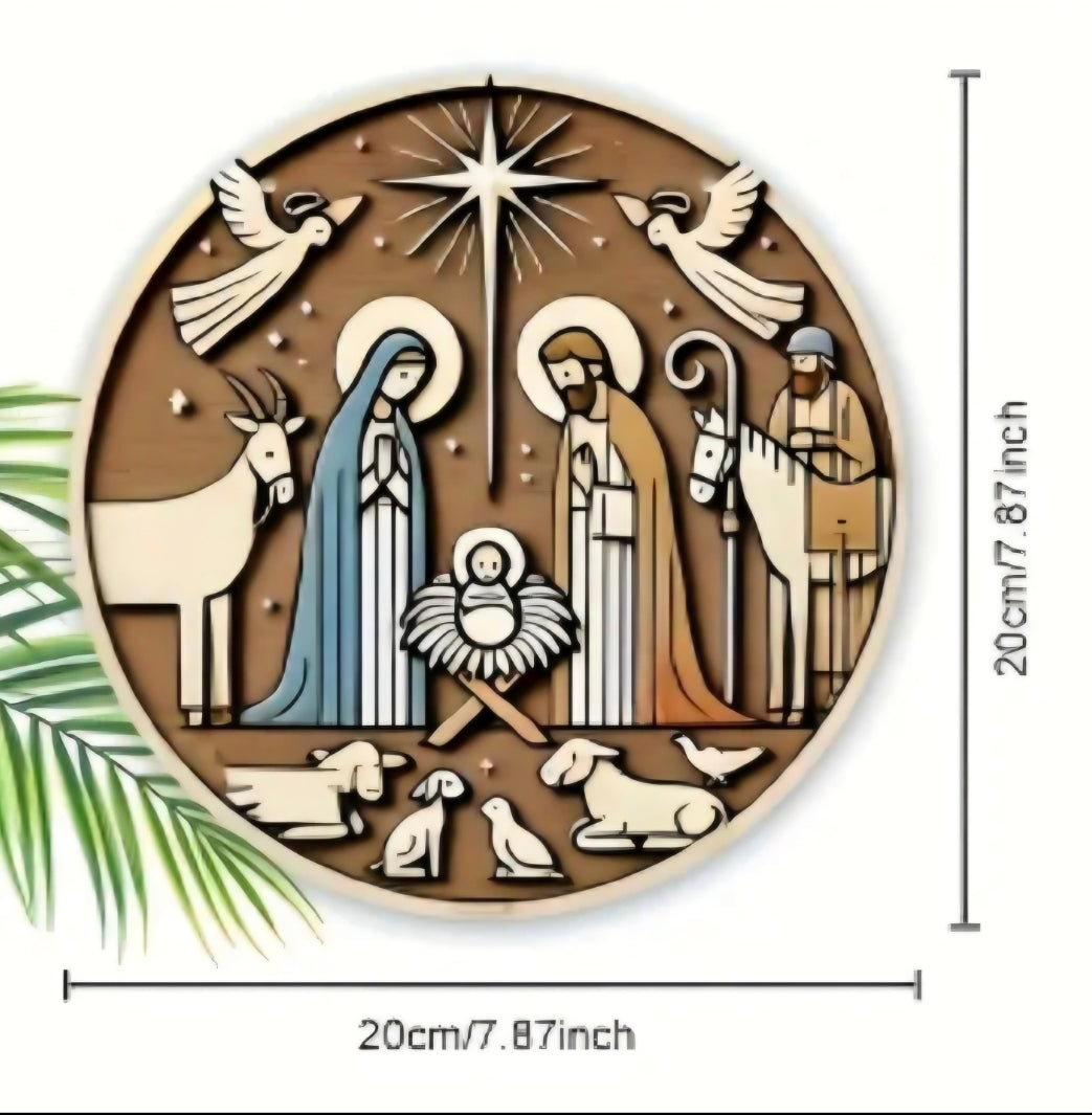 Wooden Sacred Family image