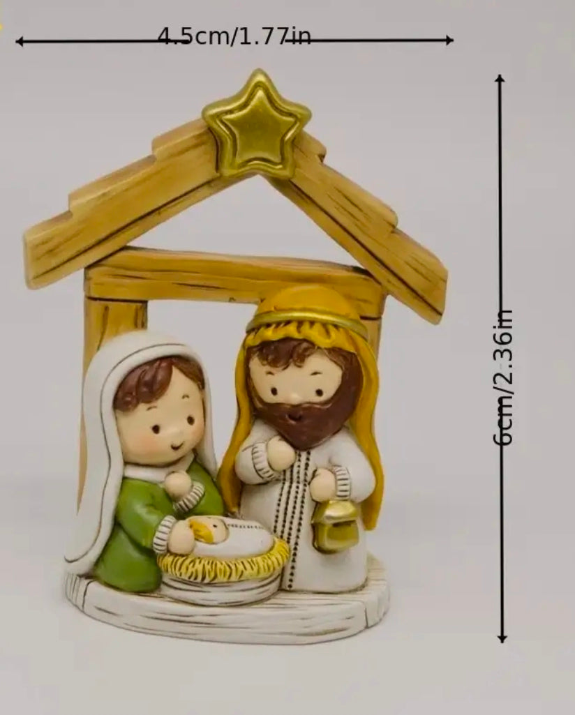 Traditional small Nativity scene