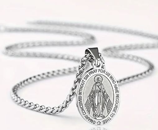 Necklace with pendant Virgin Mary