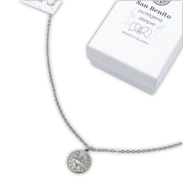 Necklace with Saint Benedict medal