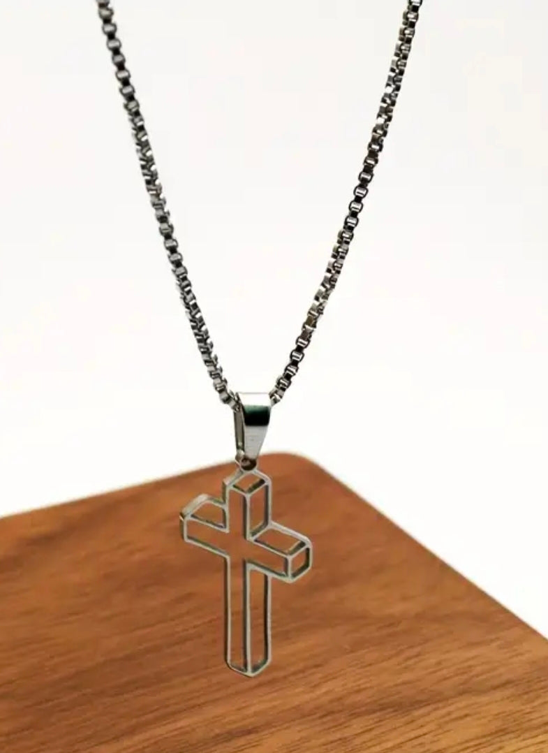 Modern 3D Stainless steel Cross