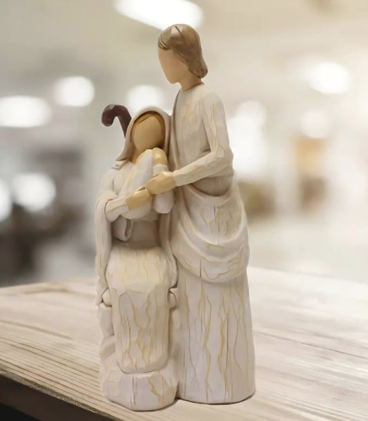 Sacred Family sculpture rustic