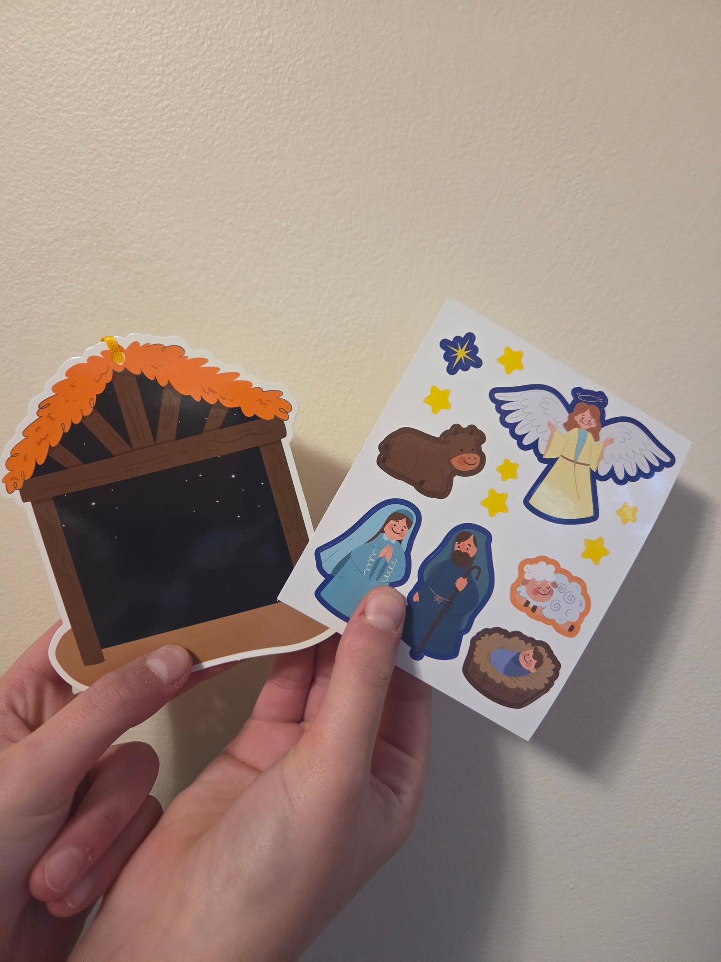 Nativity scene stickers