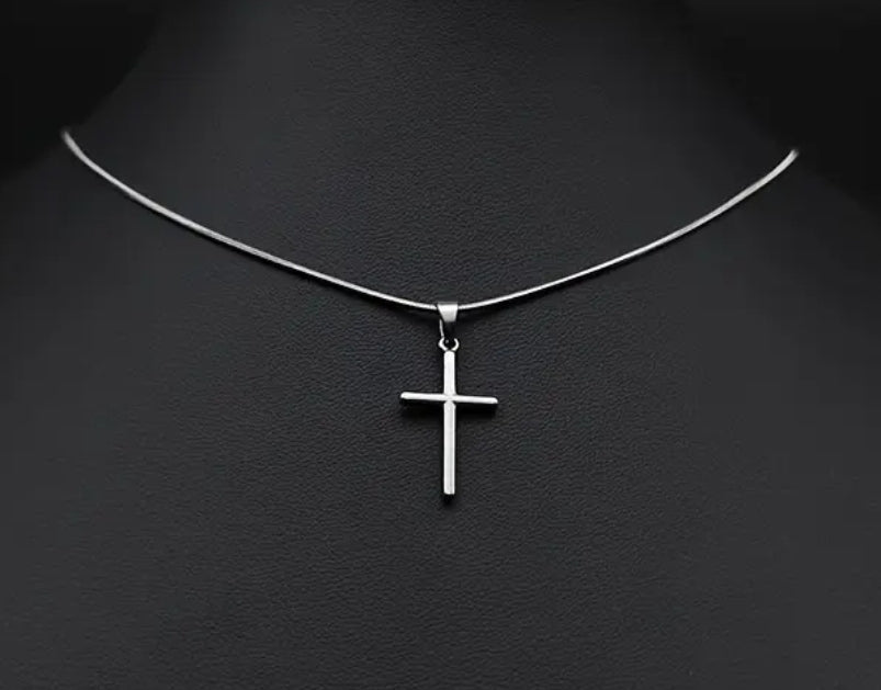 Cross with necklace small