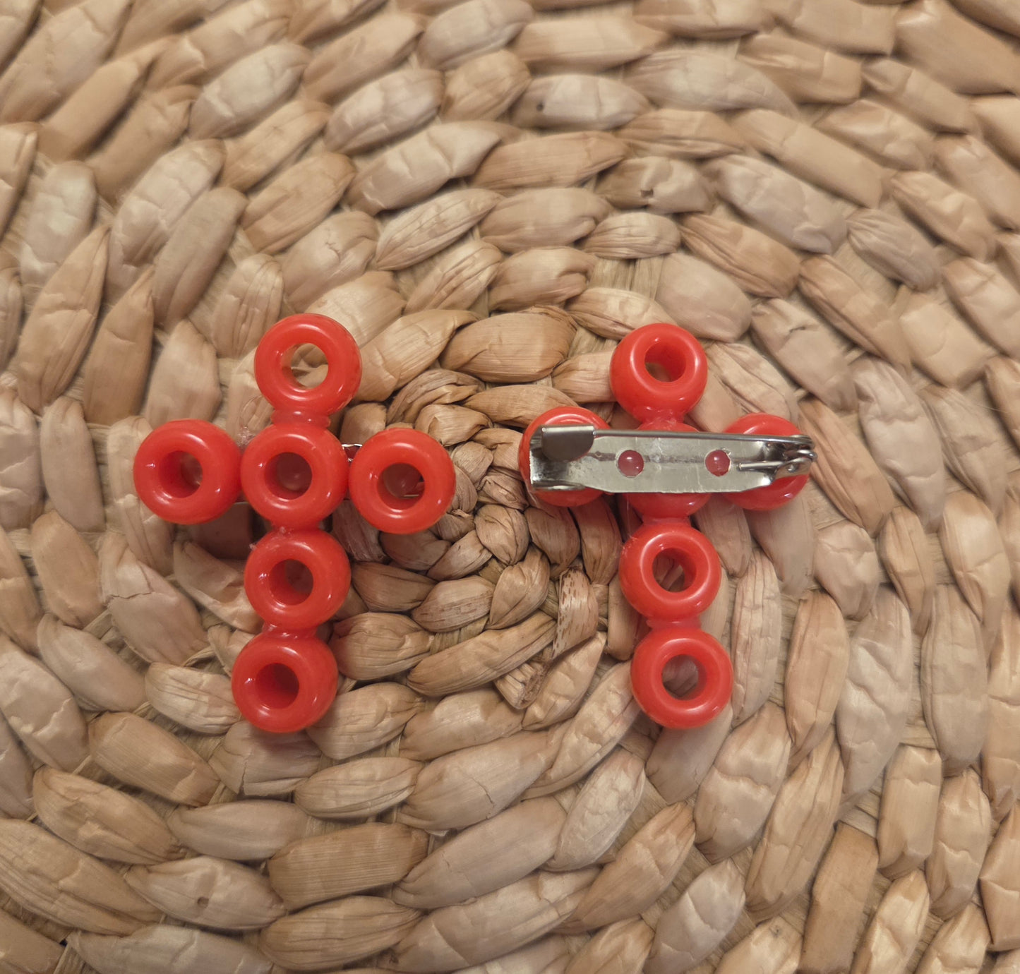 Colourful Cross brooch