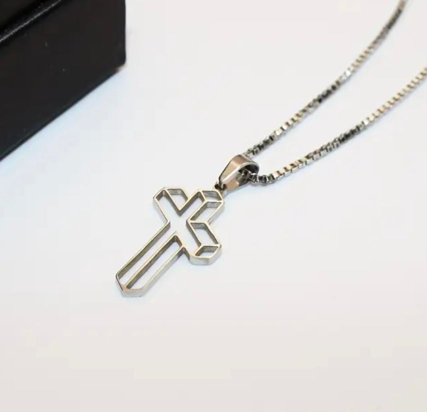 Modern 3D Stainless steel Cross