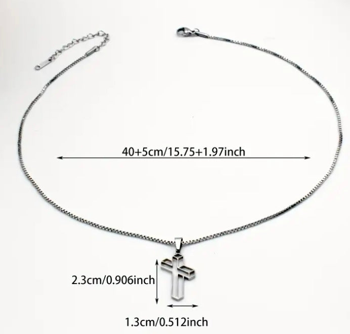 Modern 3D Stainless steel Cross